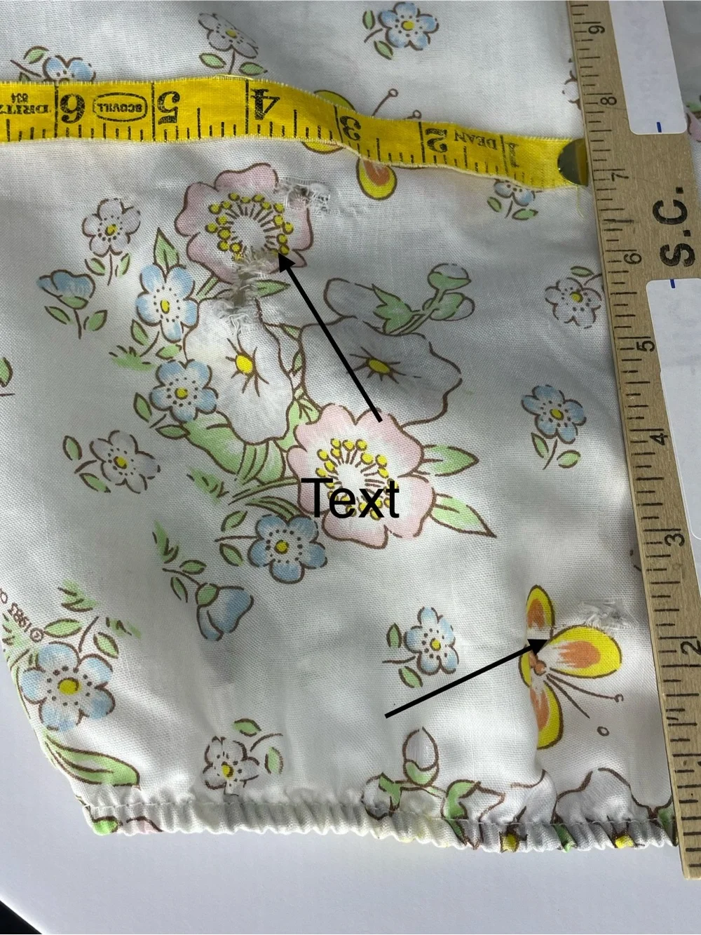 Vintage 1983 Cabbage Patch Kids Double Full Fitted Sheet Craft Fabric Flaw 54X76
